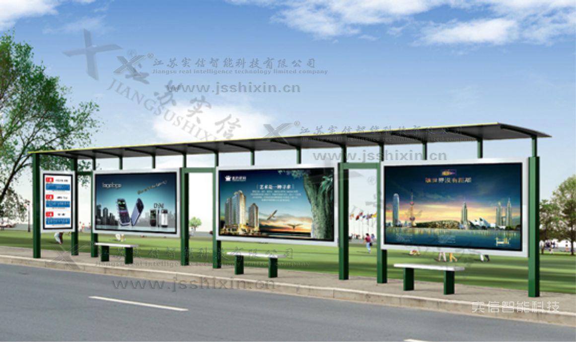 马鞍山市产品选型参考：仿古候车亭公交候车亭、城市候车亭产品外观图